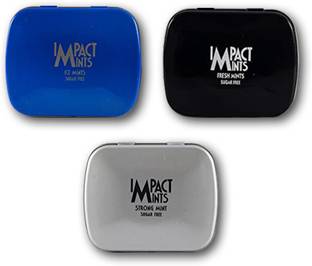 Impact Mints Ice Mints + Fresh Mints + Strong Mint | Sugar Free | Multi Flavor Combo Ice Mints, Fresh Mints, Strong Mint Mint