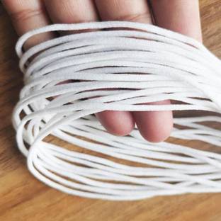 KnottyCord Elastic Thread and Cord White Elastic