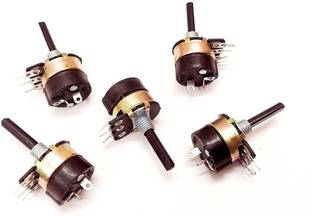 ERHIndia (Pack of 5) 10k Potentiometer with Knob Linear Resistor Volume controllerON-Off. 10k Volume Control with Knob Educational Electronic Hobby Kit