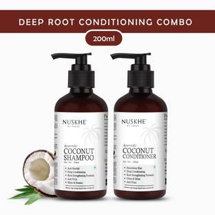 Nuskhe By Paras - Coconut Shampoo and Coconut Conditioner for Men and Women -200ml Each