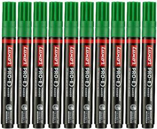 LUXOR Pro E Permanent Marker GREEN Pack of 10