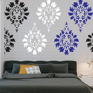 AMAZINGDECOR Size : - 16 " X 24 " Grabbing Bust Floral Art Wall Stencil (Pack of 1, CHANDELIER PATTERN) Reusable Wall Stencil Reusable DIY Wall Stencil Painting for Home Decoration (PVC, 16-inch x 24-inch) Stencil Wall Stencil Stencil (Pack of 1, CHANDELIER PATTERN) PVC Wall stencil Stencil