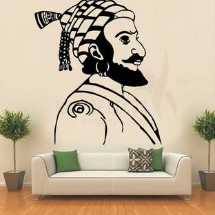 MMD DECORATION SHIVAJI Art Wall Stencil SHIVAJI Wall Art Stencil Size : ( 16-inch x 24-inch) Reusable Wall Painting Stencil for Home Decoration Wall Stencil Stencil (Pack of 1 ) Wall Stencil Stencil