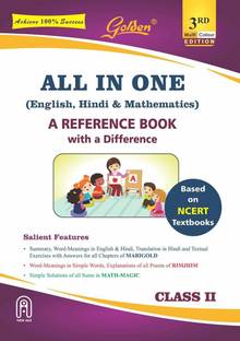 Golden All in One for Class 2 (English, Hindi, Mathematics & EVS)
