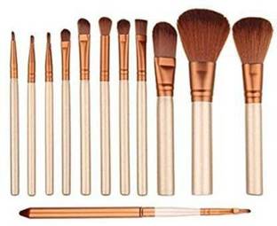 Puka Full Face Makeup Set for Foundation Blending Powder Concealers Eye Travel Make Up Brush Kits