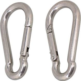 ASHRAFI 304 Stainless Steel Spring Snap Hook Locking Carabiner
