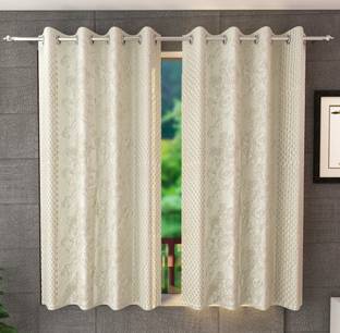 Flipkart SmartBuy 152 cm (5 ft) Polyester Semi Transparent Window Curtain (Pack Of 2)