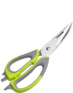 Birud 10 in 1 Mighty Shears Scissor Multipurpose Stainless Steel Scissor Best Shear Of Cooking Scissor Knife/Cutter/Peeler/Opener/Fish Scale Scraper/Slicer/Nutcracker Stainless Steel Stainless Steel All-Purpose Scissor