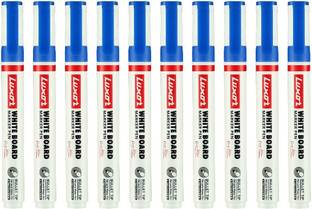 LUXOR White Board Refillable Marker Pack Of 10 Blue