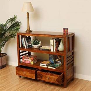 VIvek Wood Sheesham Wood Side Console Table With 2 Drawers Storage For Living Room & Office Solid Wood Console Table