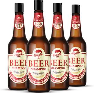 HIPSTER Beer Shampoo Damage Repair 250 ml | Pack Of 4 | Strong and Smooth Hair | No Alcohol, No Paraben | Yogurt Whey Protein, Soya Protein, Jojoba Extracts | Made In India