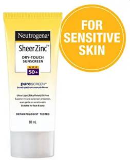 NEUTROGENA Sunscreen - SPF 50 PA+++ Sheer Zinc DRY -TOUCH SUNSCREEN Lotion