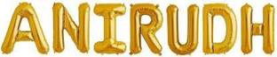 Offer99 सॉलिड "ANIRUDH" Name Decoration Letter Foil Balloon For Birthday/Celebration/Surprise/Wedding Party Letter Balloon लेटर बैलून