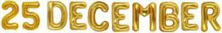 Offer99 Solid "25 DECEMBER" Decoration Letter Foil Balloon For Birthday/Celebration/Surprise/Wedding Party Letter Balloon Letter Balloon