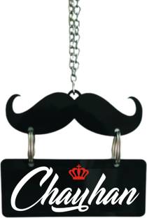 Ridivansh Creations Acrylic Car Hanging CHAUHAN in English Car Hanging Ornament