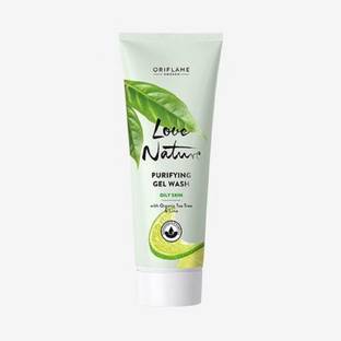 Oriflame LOVE NATURE Purifying Gel Wash with Organic Tea Tree & Lime Face Wash