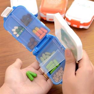PDL 30 DAYS FOLDING PILL BOX 8 COMPARTMENTS AIR TIGHT Pill Box