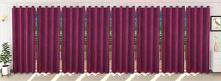 Ruhi Home Furnishing 212 cm (7 ft) Door Polyester Room Darkening Curtain (Pack Of 8)