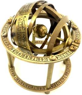 Ascent India Antique Brass Engraved Armillary Sphere Astrolabe Maritime Nautical Collectible Globe armillary globe armillary World Globe