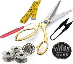 IKIS Sewing Kit - 6 in 1 - Sewing Kit - Scissors/Seam Ripper/Measuring Tape/Thread Cutter/Bobbins/Needle Sewing Kit