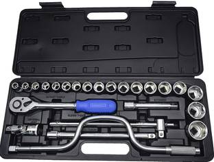 Venus hand tools Chrome Vanadium Steel Drive Socket Set With Blow Molding Box Socket Set
