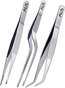 ALIS PROFESSIONAL Small Kitchen Tweezers with Precision Serrated Tip Stainless Steel Small Kitchen Tweezers with Precision Serrated Tip - Chefs Food Tweezer for Precise Plate Detailing, Durable & Sturdy Tweezers – Non-Slip with Ergonomic Design (6.3” inch) 16.002 cm Serving Tongs