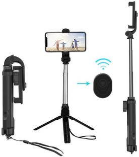 FKU Selfie Stick for iPhone Android, Mini Tripod Stand New Xt10 Tripod Selfie Stick Mobile Phone Bluetooth One Telescopic Bracket Self-Timer Artifact Multi-Function Tripod Kit