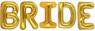 Offer99 सॉलिड "BRIDE" Name Decoration Letter Foil Balloon For Birthday/Celebration/Surprise/Wedding Party Letter Balloon लेटर बैलून