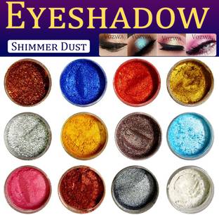VOZWA 12 color Beautiful Eyeshadow pigment shimmer dust 12 g