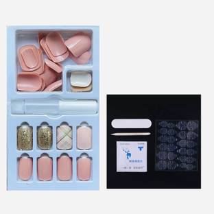 coslifestore PRESS ON NAILS PACK OF 30 ALL IN ONE KIT CODE-26