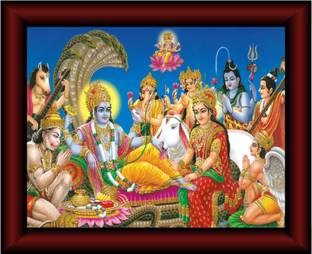 Bhawana Creation LORD VISHNU Digital Reprint 8 inch x 10 inch Painting