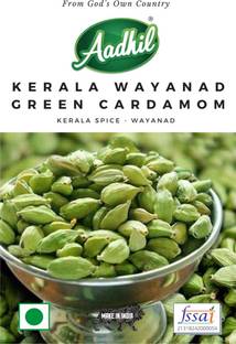 Aadhil Spice of Kerala Wayanadan Whole Green Cardamom (Elachi / Elakka) - First Quality
