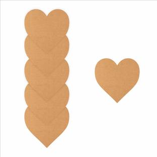 DI-KRAFT Heart Shape Laser Cut out for Kids DIY, Gift, Art & Craft, 4"4 Inch ||5 Heart Cut out Beautiful Wooden Decoration cutout