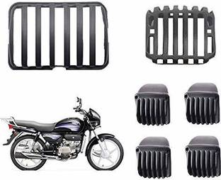 Bullkartzone Plastic Combo Headlight Grill Indicator Grill Tail Light Grill All Parts Accessories Modified for Hero Splendor Models (Bike Headlight Grill Covers) Bike Headlight Grill