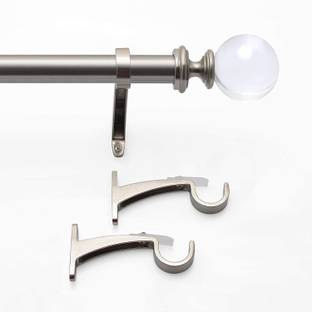 Deco Window Silver Curtain Rods Metal