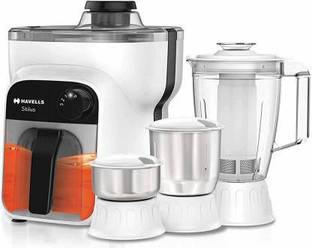HAVELLS Stilus 500W Juicer Mixer Grinder 4 Jar (White & Black)