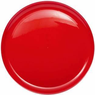 Kanha Stain Resistant Microwave Safe and Shatter Proof Dinner Plates Set For Daily Use and Parties (RED) 11 Inches Dinner Plate