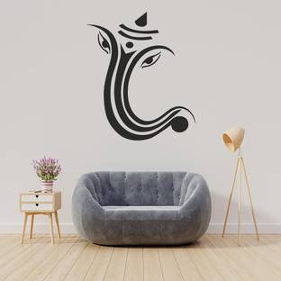 BUSY2BUY 120 cm vinayaga lord ganesh with 10 BIKE, CAR, FRIDGE, AC, SWITCHBOARD Self Adhesive Sticker