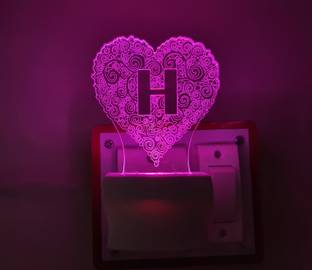 UKANI 3D Illusion LED Light Night Lights for 7 Colors Led Changing Lighting Bedroom Decoration Decorative Lighting Gifts for Boys Girls Kids Baby Friends ALPHABET H Night Lamp ( 5 cm, Multicolor ) Night Lamp