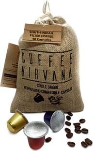 Coffee Nirvana Nespresso Compatible Capsules | South Indian Filter Coffee | 30 Capsules Roast & Ground Coffee