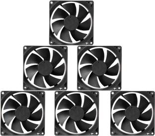 CyberSupreme Pack of 6 DC 12V Cooling Fan for DIY Incubator Cabinet & PC Case 3 inch Cooling Fan for P...