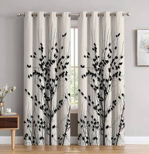 sai fashion 274 cm (9 ft) Polyester Room Darkening Long Door Curtain (Pack Of 2)