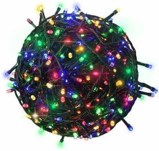 CONNI 300 LEDs 50.8 m Multicolor Color Changing, Flickering, Steady Disco Rice Lights