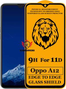 KING COVERS Edge To Edge Tempered Glass for Oppo A12