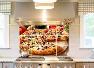 DivineDesigns 61 cm Pizza and Olives Self Adhesive Sticker
