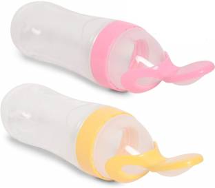 WAHHSON 90ML Newborn Baby Feeding Bottle Toddler Safe Silicone Squeeze Feeding Spoon Milk Cereal Bottle Baby Training Feeder - 90 ml