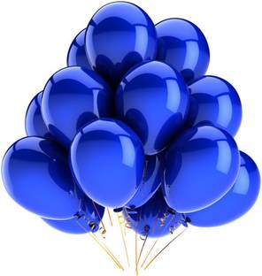 FANEX Solid Metallic HD Balloons – Blue - Pack of 50 Balloon