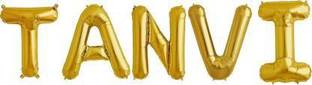 Offer99 Solid "TANVI" Name Decoration Letter Foil Balloon For Birthday/Celebration/Surprise/Wedding Party Letter Balloon Letter Balloon