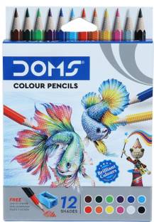 DOMS Non-Toxic Half Size Hexagonal Shaped Color Pencils