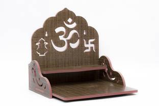 STASTORE Royal look Art and Craft Wooden Temple Beautiful Plywood Mandir Pooja Room Home Decor Office OR Home Temple (Red)Temple Wooden Beautiful Plywood Mandir Pooja Room Home Decor Durga Pooja, Navratri, Ganesh Chaturthi Engineered Wood Home Temple